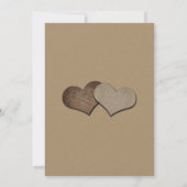 Invitation Mason Jar Rustic Country Kraft Mariage papier (Dos)