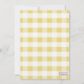 Invitation Mason Jar Rustic Stars Jaune En vichy Anniversaire (Dos)