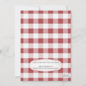 Invitation Mason Jar Rustic Stars Rouge En vichy Fête des mar (Dos)