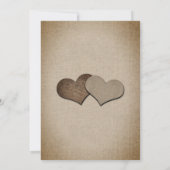 Invitation Mason Jar Rustic Vintage Burlap Mariage (Dos)