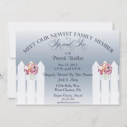 Invitation Mason Jar Sip et voir l'invitation (Devant)