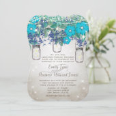 Invitation Mason Jar sous les étoiles rustique et romantique (Debout devant)