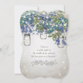 Invitation Mason Jar sous les étoiles rustique et romantique (Dos)