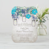 Invitation Mason Jar sous les étoiles rustique et romantique (Debout devant)