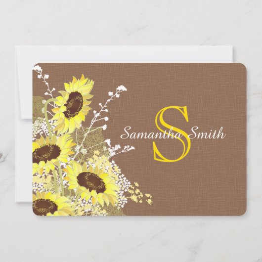Invitation Mason Jar Sunflower Burlap Fête des mariées rustiq (Dos)