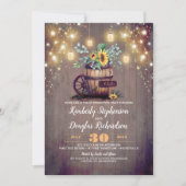 Invitation Mason Jar Tournesols Russe Automne Partie d'engage (Devant)