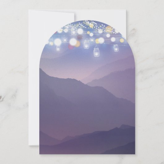 Invitation Mason Jar Ultra violet violet Mariage (Dos)