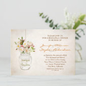 Invitation mason jar victorien fleur répétition dîner invitat (Debout devant)