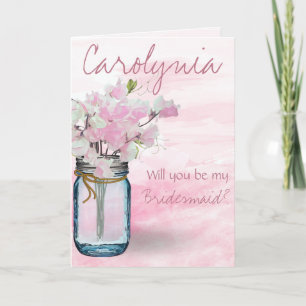 INVITATION MASON JAR WATERCOLOR ROSE POIS DOUX