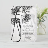 Invitation Mason romantique Jar Shadows Mariage damassé (Debout devant)