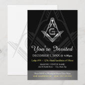 Invitation Masonic Annual Installation of Officier (Devant / Derrière)