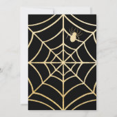 Invitation Masquarade de Citrouille noir et or (Dos)