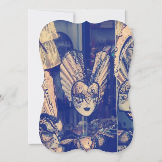 Invitation Masque Carnaval Vénitien Vintage (Devant)