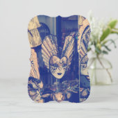 Invitation Masque Carnaval Vénitien Vintage (Debout devant)