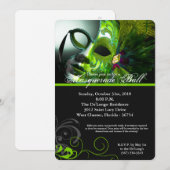 Invitation Masque de bal masqué au citron Costume d'Halloween (Devant / Derrière)