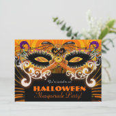 Invitation Masque de Bal Masqué de Costume d'Hallo (Debout devant)