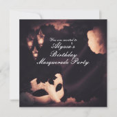 Invitation Masque de Bal Vintage Élégant (Devant)