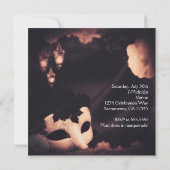 Invitation Masque de Bal Vintage Élégant Glow (Dos)