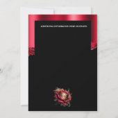 Invitation Masque de carnaval en or rouge noir (Dos)