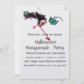 Invitation Masque de déguisement HALLOWEEN, glace blanche (Dos)