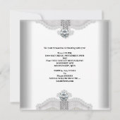 Invitation Masque de diamants blancs doux 16 Sweets sixteens (Dos)