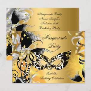 Invitation Masque de fête d'anniversaire de soirée déguisée M