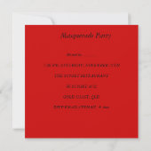 Invitation Masque de fête masquée Mardi Gras Carnaval (Dos)