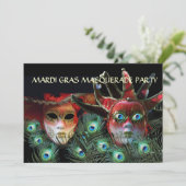 INVITATION MASQUE DE LA DAME ROUGE ET DE JESTER AVEC DES PIED (Debout devant)