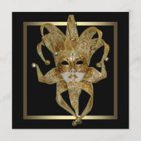 Masque de Mardi Gras vénitien en or Fête masquée