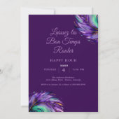 Invitation Masque de Mardi Gras violet (Dos)