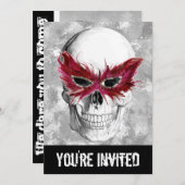 Invitation Masque de plumes (Devant / Derrière)