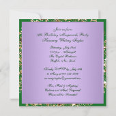 Invitation Masque de plumes Purple Sweet 16 Masquerade Party (Dos)