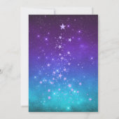 Invitation Masque de plumes violettes turquoises Anniversaire (Dos)