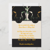 Invitation Masque de Puma Noir Mariage d'amour de chat domest (Dos)