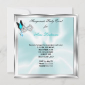 Invitation Masque de soirée bleu-vert argent noir (Dos)