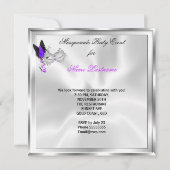 Invitation Masque de soirée Violet Argent Noir Masque 2 (Dos)