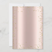 Invitation Masque Diamants Champagne Rose Gold Sweet 16 (Dos)
