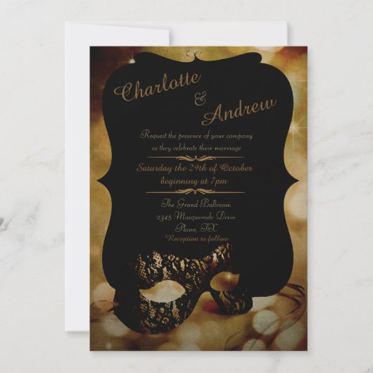 Invitation Masque d'or (Devant)