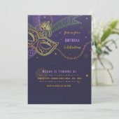 Invitation Masque d'Or Mardi Gras (Debout devant)