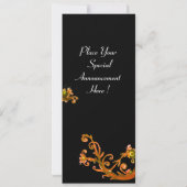 Invitation MASQUE EN JAUNE, FÊTE DE MARDI GRAS noir violet ro (Dos)