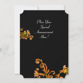 Invitation MASQUE EN JAUNE, FÊTE DE MARDI GRAS violet rouge v (Dos)