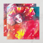 INVITATION MASQUE EN ROUGE 2 / SOIREE DE MARDI GRAS EN MASQUE (Devant / Derrière)