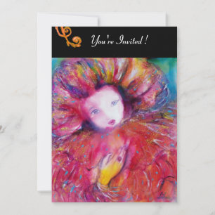 INVITATION MASQUE EN ROUGE / SOIREE DE MARDI GRAS EN MASQUE