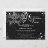 Invitation Masque étoile de Masque d'étincelles Mascarade de  (Devant)