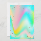 Invitation Masque holographique, Lumières, Dentelle, Étoiles (Dos)