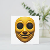 Invitation Masque Jaune Sourire (Debout devant)