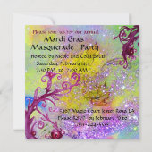 Invitation MASQUE JESTER NOIR ET ROUGE, Fête Masquerade (Dos)