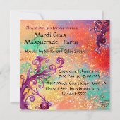 Invitation MASQUE JESTER ROUGE NOIR, JESTER Masquerade (Dos)