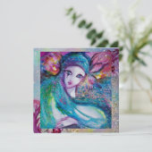 Invitation MASQUE LADY BLUE Élégant Mariage de Mascarade (Debout devant)