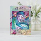 Invitation MASQUE LADY BLUE Mariage Vénitien Soirée Mascarade (Debout devant)